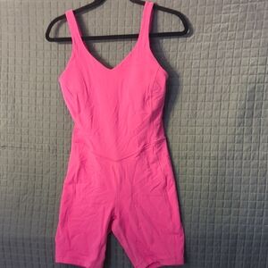 To Cute Lululemon Shorts Romper !!   Hot Pink.   One Piece Outfit.  Size 8